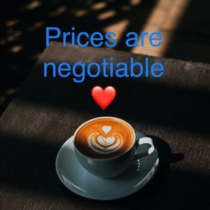 Prices are negotiable